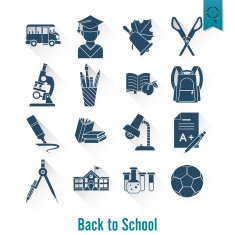 school and education icons N360
