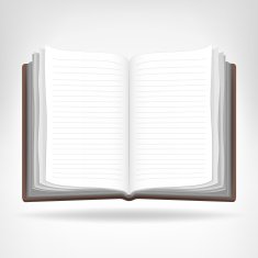 open empty book isolated object