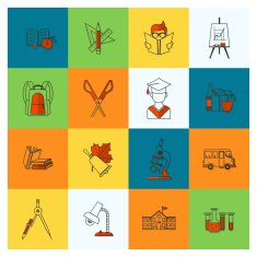 school and education icons N390