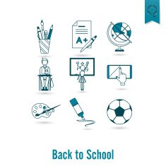school and education icons N398