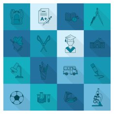 school and education icons N399