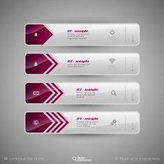 Modern tabs as design elements Business symbols N17