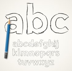 Handdrawn font N3