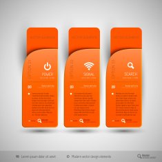 Vector tabs as design elements for business layouts N20