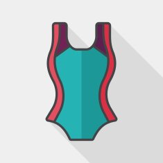 swimming suit flat icon with long shadow eps10