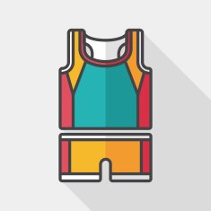 basketball clothing flat icon with long shadow eps10