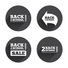 Back to school icons Studies after the holidays N12