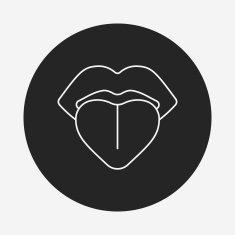 tongue line icon