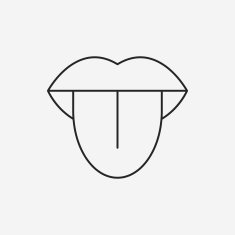 tongue line icon N8