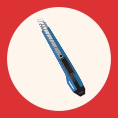 stationary utility knife theme elements vector eps