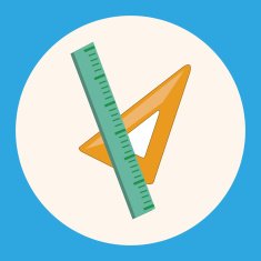 stationary triangle and ruler theme elements vector eps
