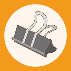 stationary spring clip theme elements vector eps