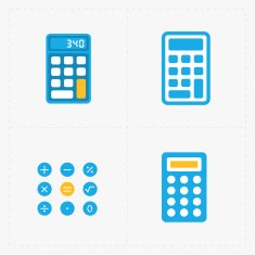 Vector colorful calculator icons set N3
