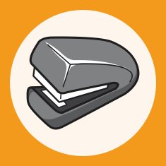 stationary stapler theme elements vector eps N4