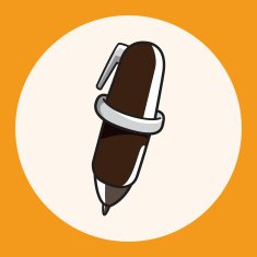 stationery pen theme elements vector eps N3
