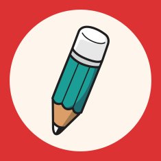stationery pencil theme elements vector eps N3
