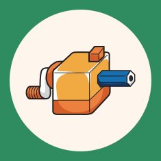 stationary pencil sharpner theme elements vector eps N2