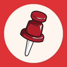 stationary pushpin theme elements vector eps N4