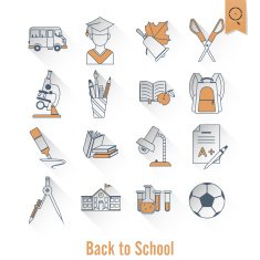 school and education icons N407