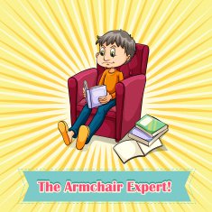 Man sitting on armchair