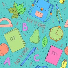 Hand drawn school symbols N12