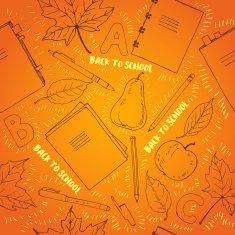 Hand drawn school symbols N19