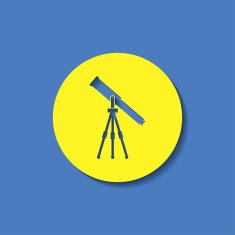Telescope web icon vector illustration N9