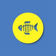 Vector icon of fishbone N9