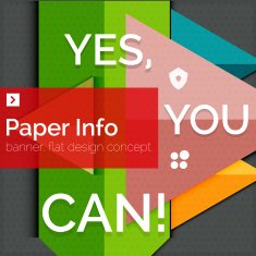 Flat design square banner with slogan N4