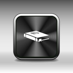 web button Flat design with shadow N4