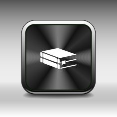 web button Flat design with shadow N6