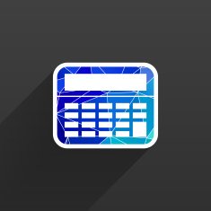 Vector Calculator Icon isolated displa mathematics N5
