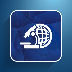 microscope icon scientist virus isolated graphic technology N2