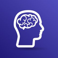 Head brain icon think design over vector illustration