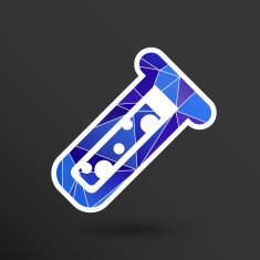 test icon vector fluid symbol flask glass chemistry experiment N5