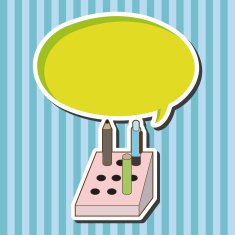 stationary pen holder theme elements vector eps N2