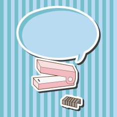 stationary stapler theme elements vector eps N6