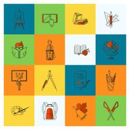 school and education icons N416