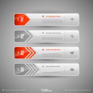 Modern tabs as design elements Business symbols N21