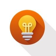 Ideas flat icon on white background