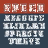 Serif font bold in geometric style