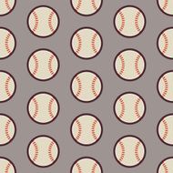 Flat Vector Seamless Sport and Recreation Activity Baseball Patt