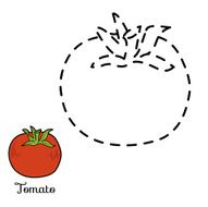 Connect the dots fruits and vegetables (tomato) N2