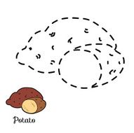 Connect the dots fruits and vegetables (potato) N2