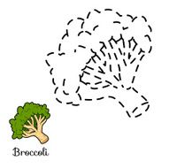 Connect the dots fruits and vegetables (broccoli) N2