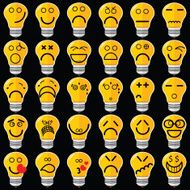 vector bulb emotions