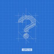 Question mark letter architectural plan