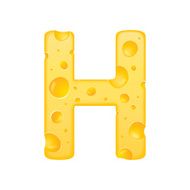 3d cheese letter H