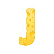 3d cheese letter J