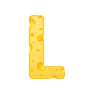 3d cheese letter L